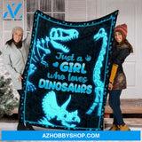 Dinosaur Blanket, Just A Girl Who Love Dinosaurs