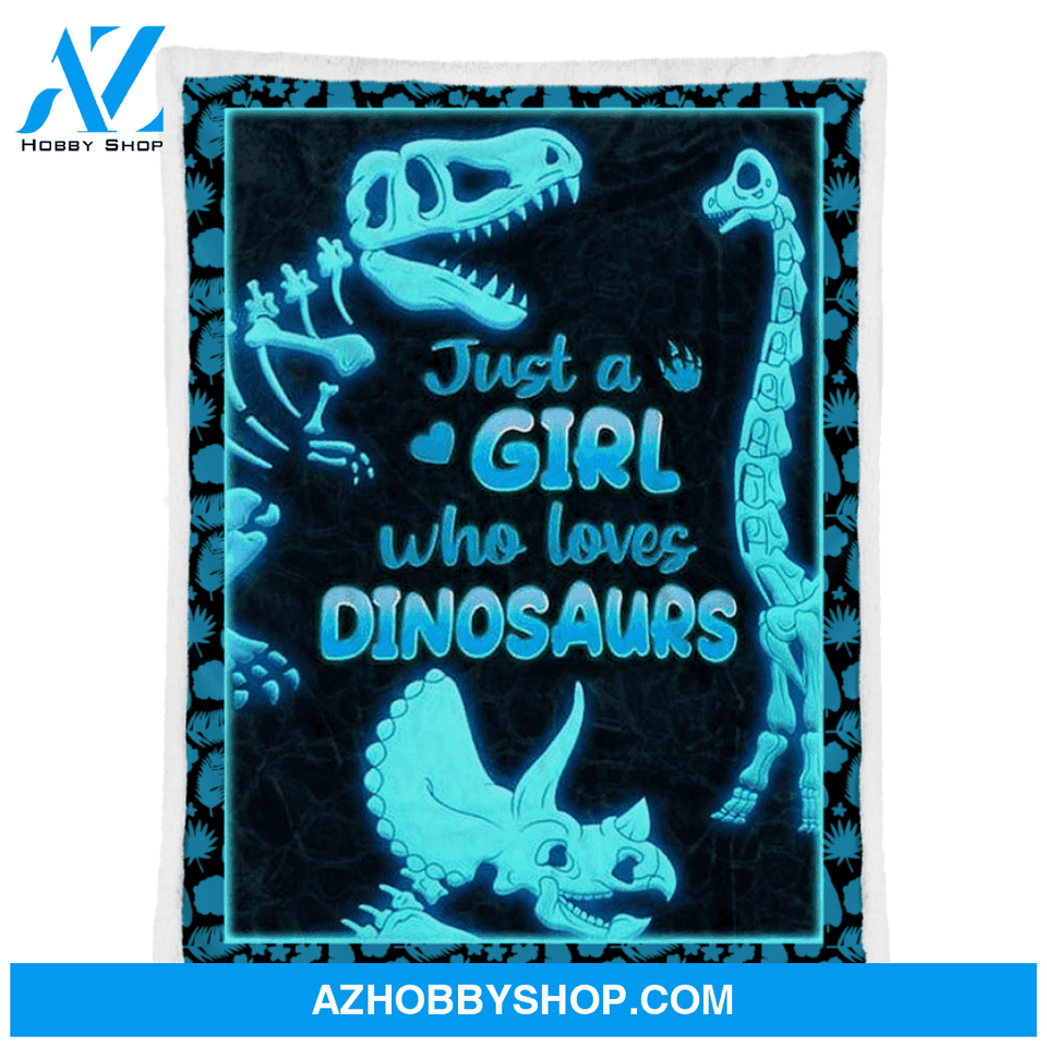 Dinosaur Blanket, Just A Girl Who Love Dinosaurs