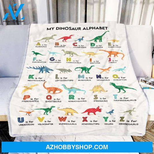 Dinosaur Blanket, My Dinosaur Alphabet Cute Gift For Kid, Baby