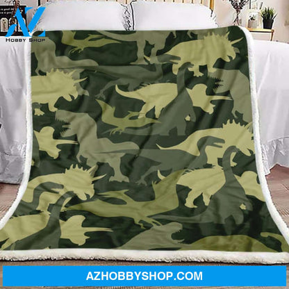 Dinosaur Camourflage Fleece Blanket
