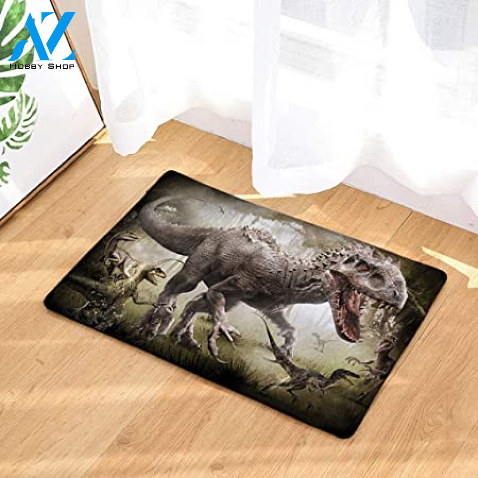 Dinosaur Easy Clean Welcome DoorMat | Felt And Rubber | DO2239