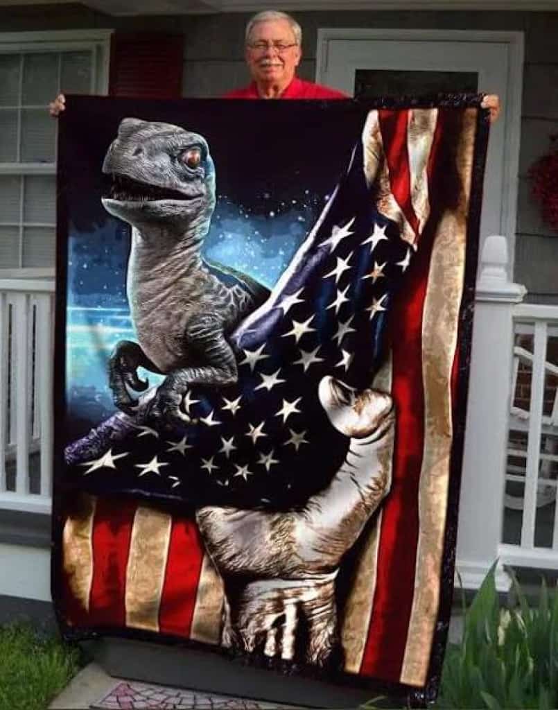 Dinosaur Fleece Blanket