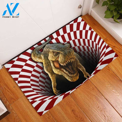 Dinosaur Optical illusion 3D Hole Doormat