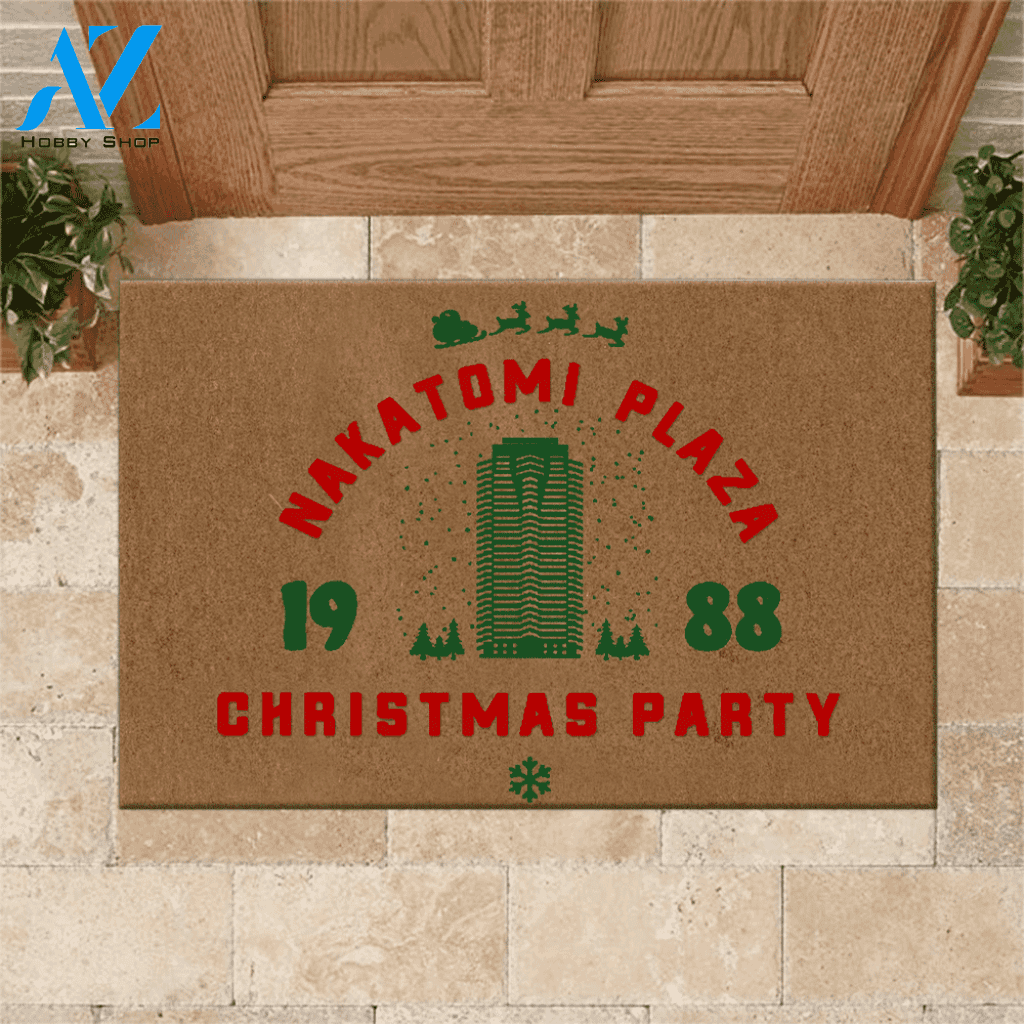 Dire Hard Doormat Nakatomi Plaza Christmas Party | Welcome Mat | House Warming Gift