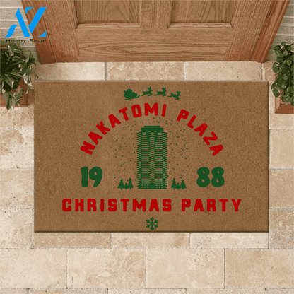 Dire Hard Doormat Nakatomi Plaza Christmas Party | Welcome Mat | House Warming Gift