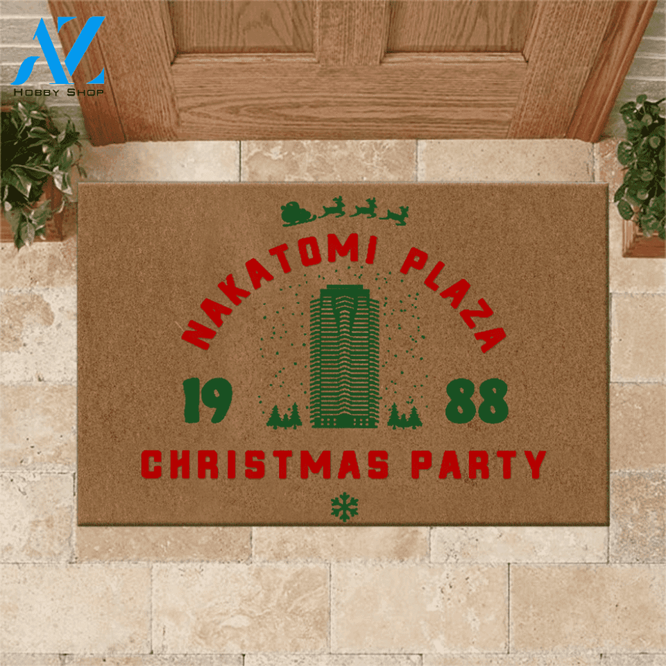 Dire Hard Doormat Nakatomi Plaza Christmas Party | Welcome Mat | House Warming Gift