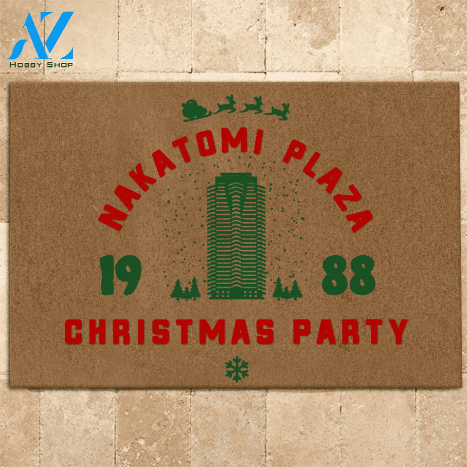 Dire Hard Doormat Nakatomi Plaza Christmas Party | Welcome Mat | House Warming Gift
