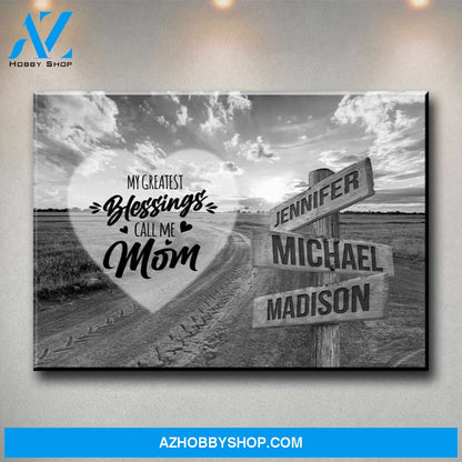 Dirt Road - Call Me Mom Multi-Names Premium Canvas