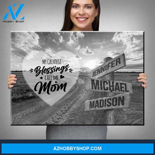 Dirt Road - Call Me Mom Multi-Names Premium Canvas
