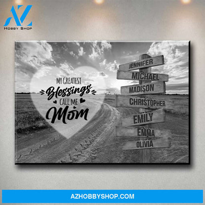 Dirt Road - Call Me Mom Multi-Names Premium Canvas