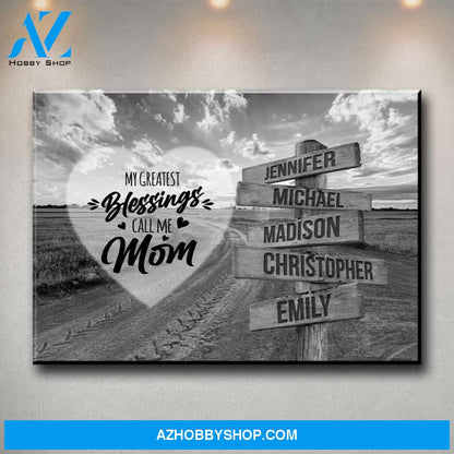 Dirt Road - Call Me Mom Multi-Names Premium Canvas