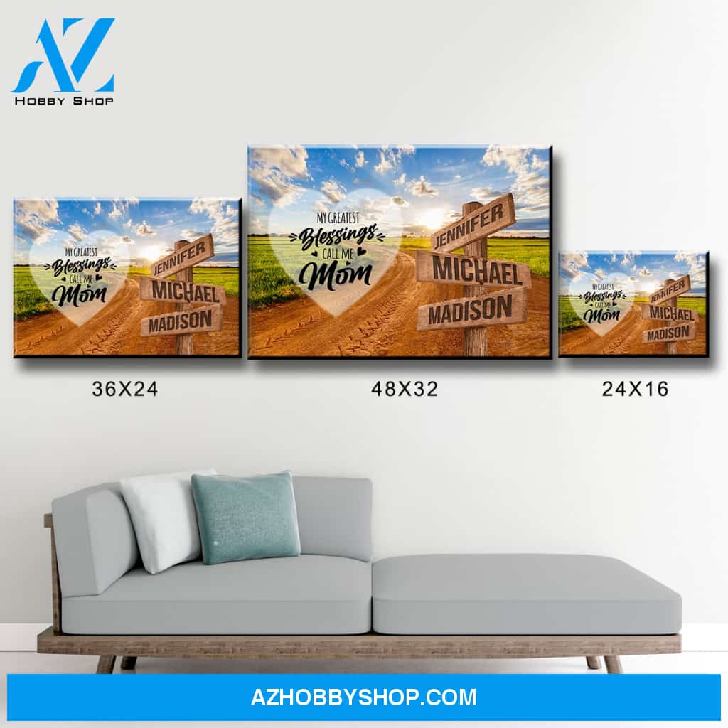 Dirt Road Color - Call Me Mom Multi-Names Premium Canvas