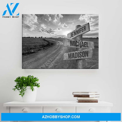 Dirt Road Multi-Names Premium Canvas