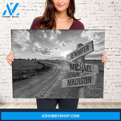 Dirt Road Multi-Names Premium Canvas
