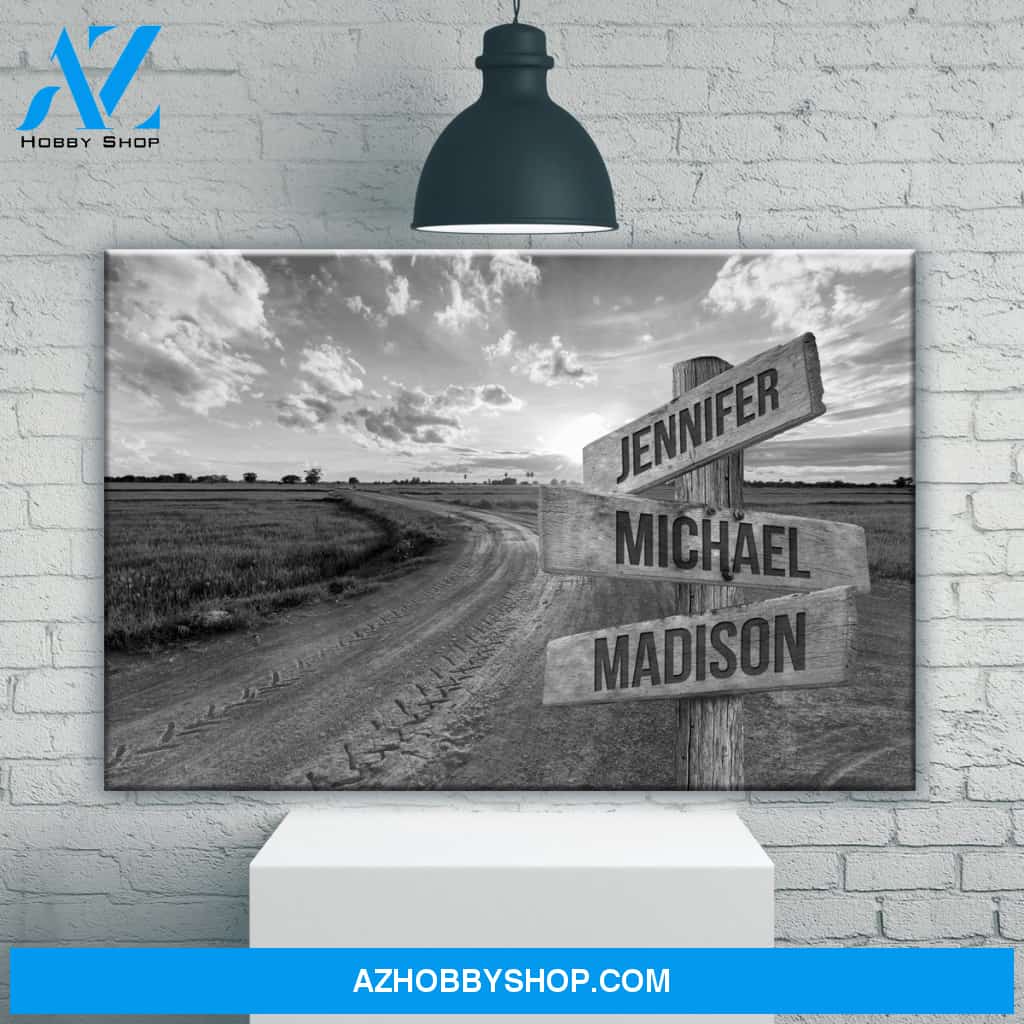 Dirt Road Multi-Names Premium Canvas