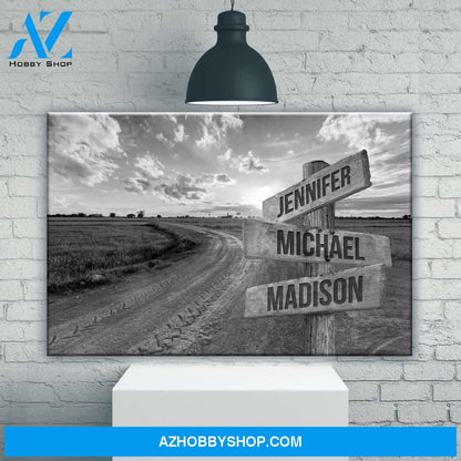 Dirt Road Multi-Names Premium Canvas
