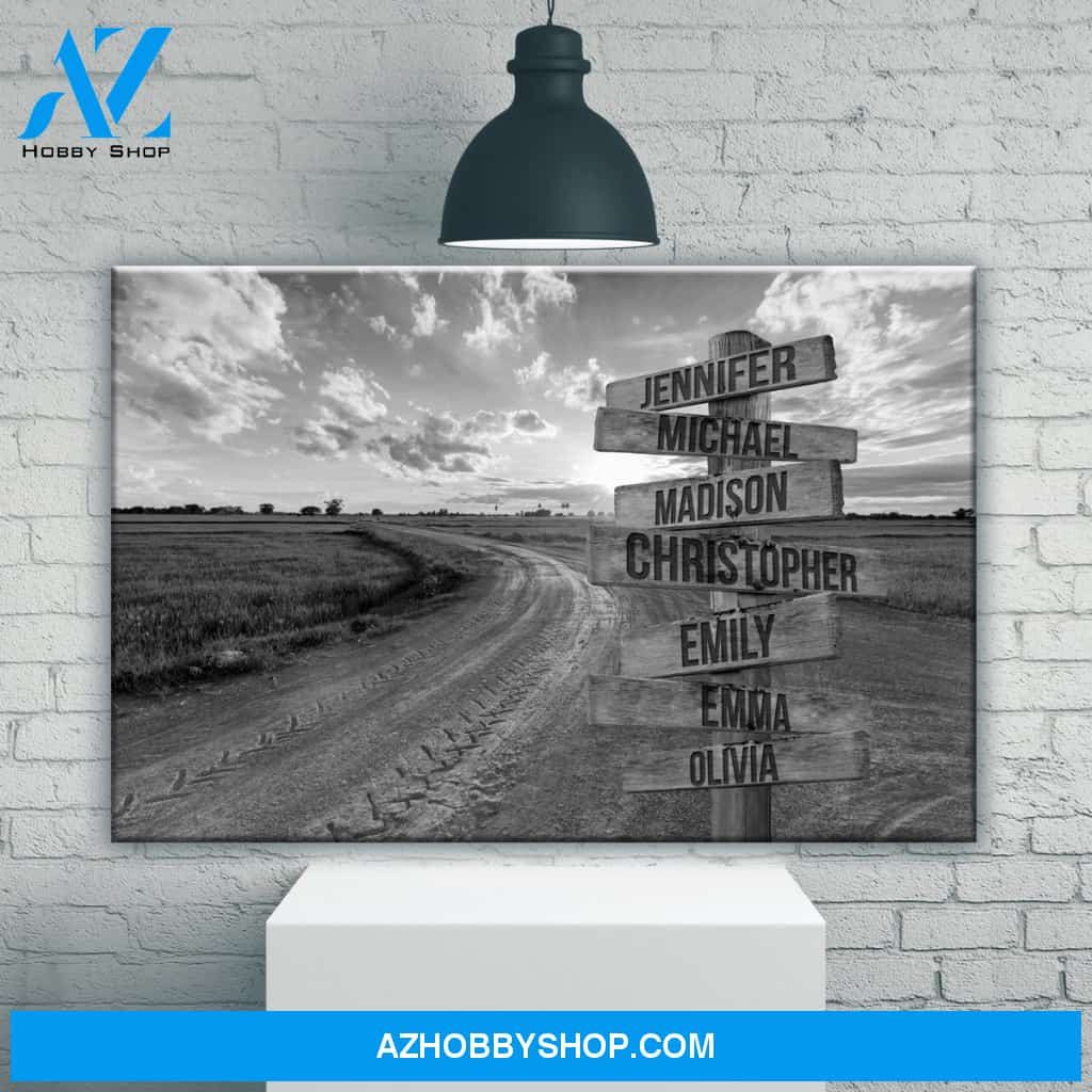 Dirt Road Multi-Names Premium Canvas