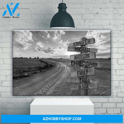 Dirt Road Multi-Names Premium Canvas