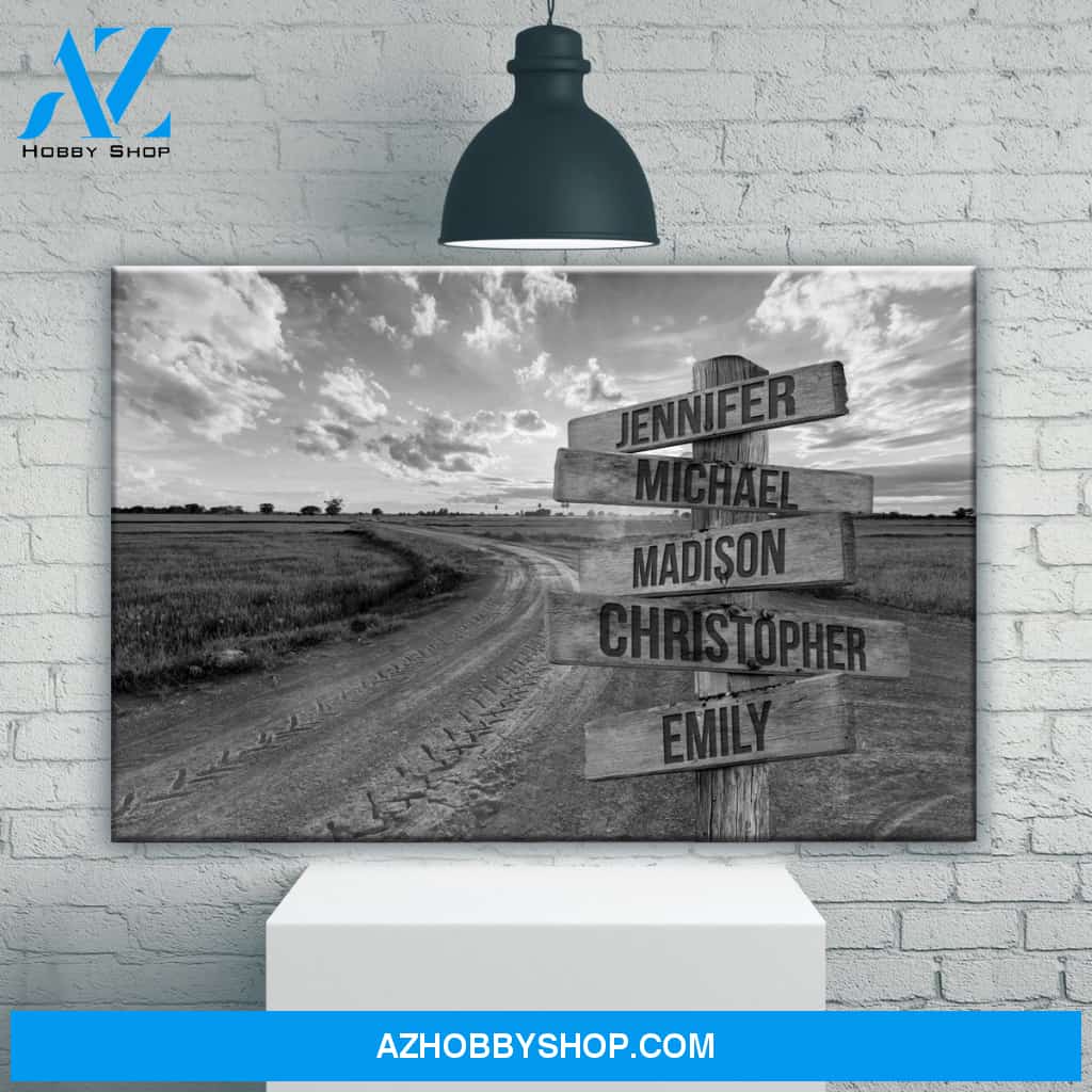 Dirt Road Multi-Names Premium Canvas