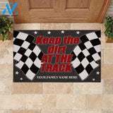 Dirt Track Racing Custom Doormat Keep The Dirt At The Track Personalized Gift | WELCOME MAT | HOUSE WARMING GIFT