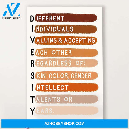 Teacher Classroom Canvas Diversity, Student Wall Art Back to School Gift for Teacher