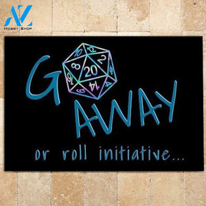 DnD Doormat Go Away Or Roll Initiative | Welcome Mat | House Warming Gift