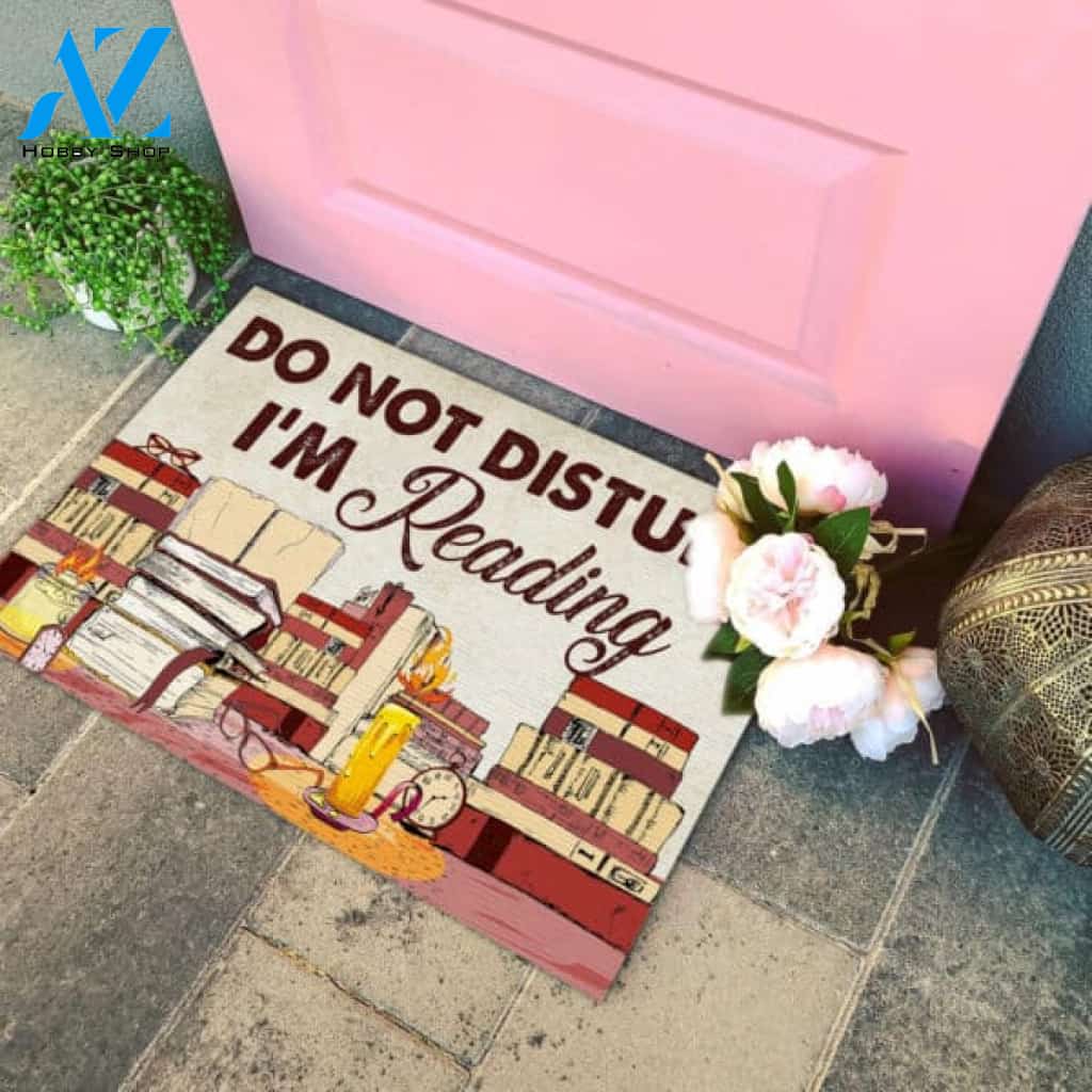 Do Not Disturb I Am Reading Reading Doormat Indoor And Outdoor Mat Entrance Rug Sweet Home Decor Housewarming Gift Gift For Friend Family Stem Feminist