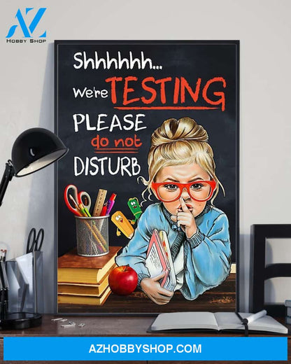 Teacher Classroom Canvas Do Not Disturb, Student Wall Art Back to School Gift for Teacher