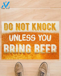 Do Not Knock Unless You Bring Beer Funny Indoor And Outdoor Doormat Warm House Gift Welcome Mat Birthday Gift For Beer Lovers