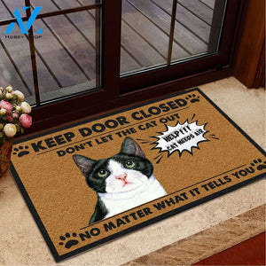 Do Not Let The Cat Out Doormat | Welcome Mat | House Warming Gift