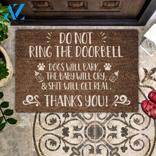 Do Not Ring The Doorbell Doormat Welcome Mat House Warming Gift Home Decor Funny Doormat Gift Idea