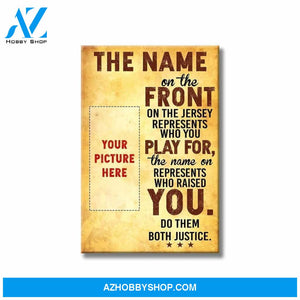 Do them both justice - Football custom canvas prints With Photo