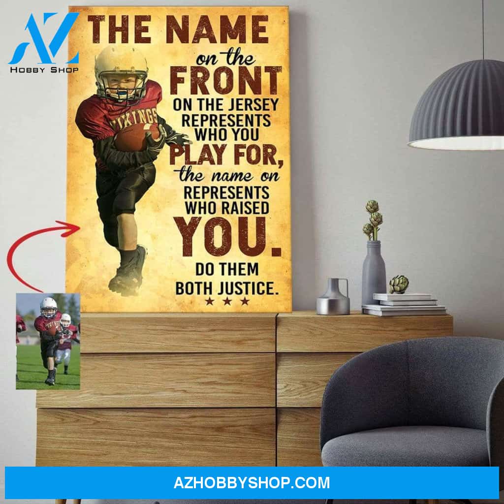 Do them both justice - Football custom canvas prints With Photo