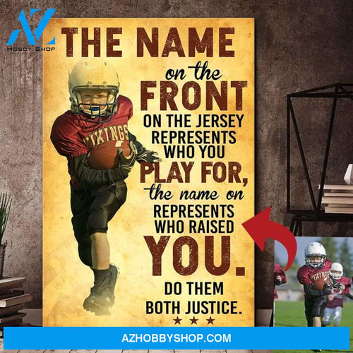 Do them both justice - Football custom canvas prints With Photo