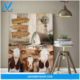 Do what makes you happy Cow Farm Canvas Wall Art Decor