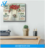 Do what makes you happy Farm Cow Canvas Wall Art Decor