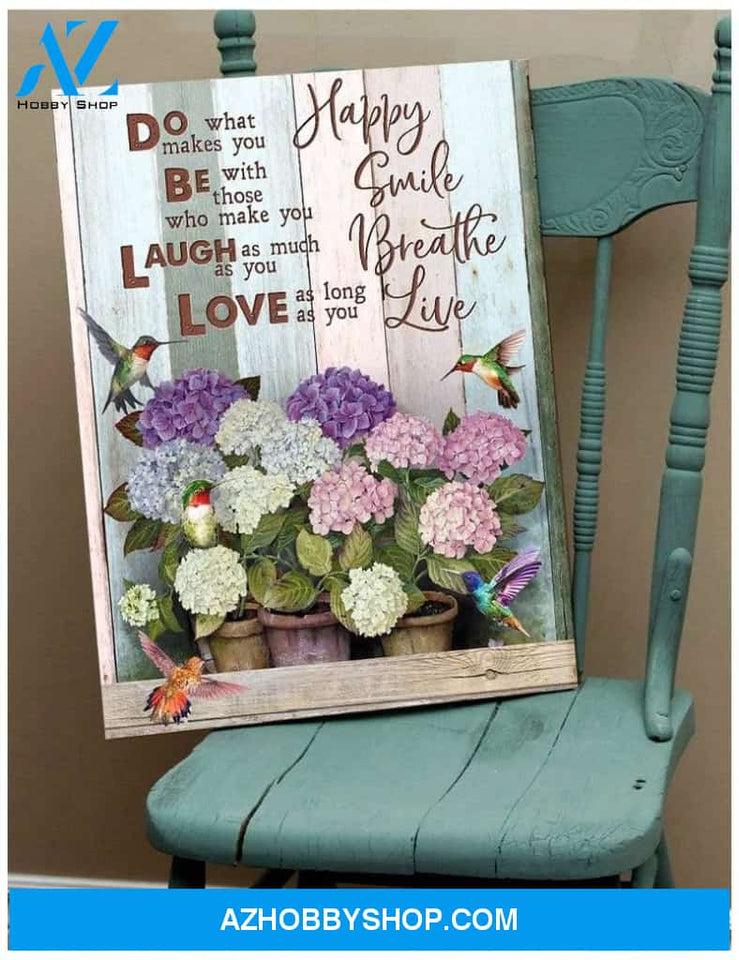 Do What Makes You Happy Hummingbird Wall Art Canvas