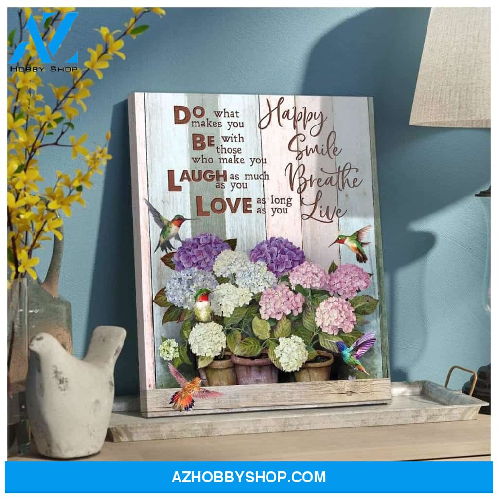 Do What Makes You Happy Hummingbird Wall Art Canvas