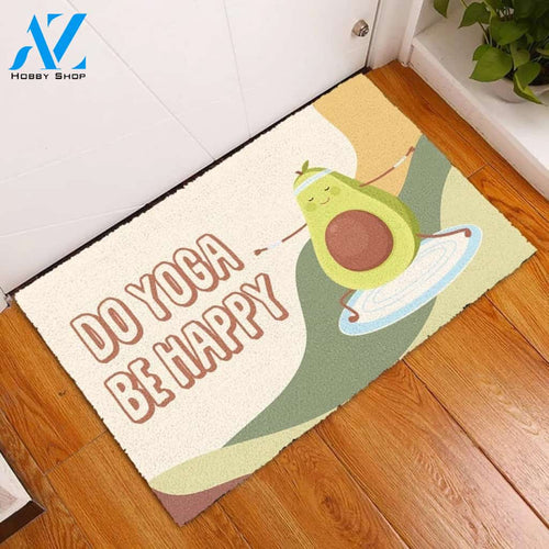 Do Yoga Be Happy Doormat Welcome Mat House Warming Gift Home Decor Funny Doormat Gift Idea