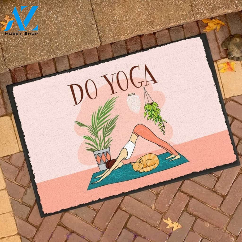 Do Yoga - Yoga Gift Doormat Welcome Mat House Warming Gift Home Decor Funny Doormat Gift Idea