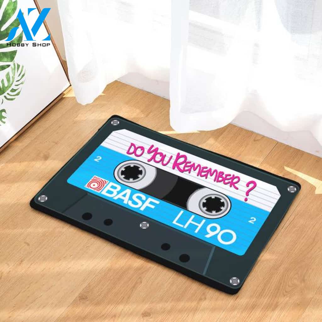 Do You Remember Cassette Doormat Welcome Mat Housewarming Gift Home Decor Funny Doormat Gift Idea For Music Lovers Gift For Friend