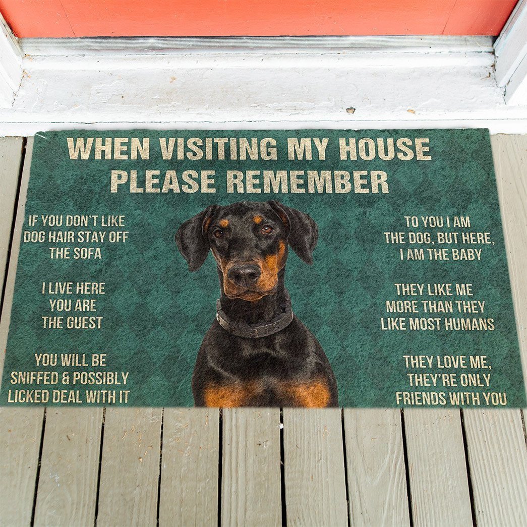 Doberman's Rules Doormat