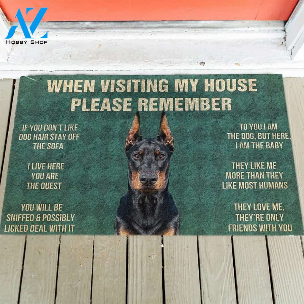 Doberman Pinscher's Rules Doormat