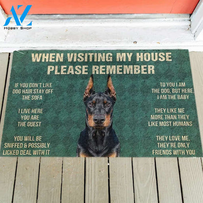Doberman Pinscher's Rules Doormat