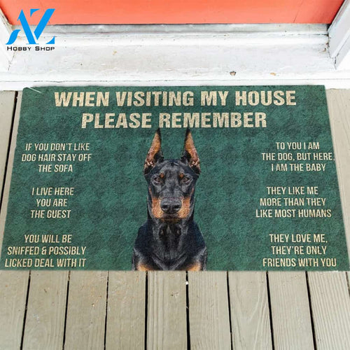 Doberman Pinscher's Rules Doormat