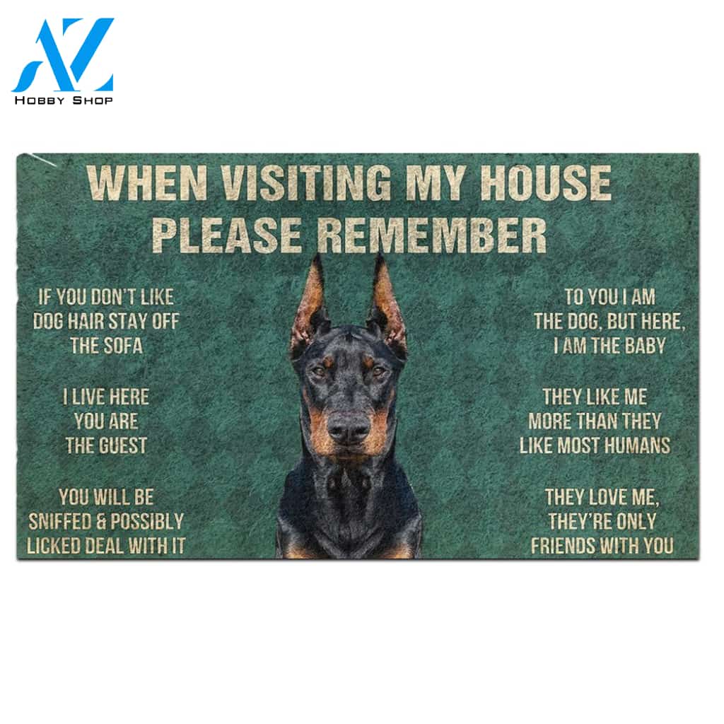 Doberman Pinscher's Rules Doormat