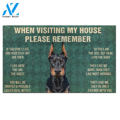 Doberman Pinscher's Rules Doormat
