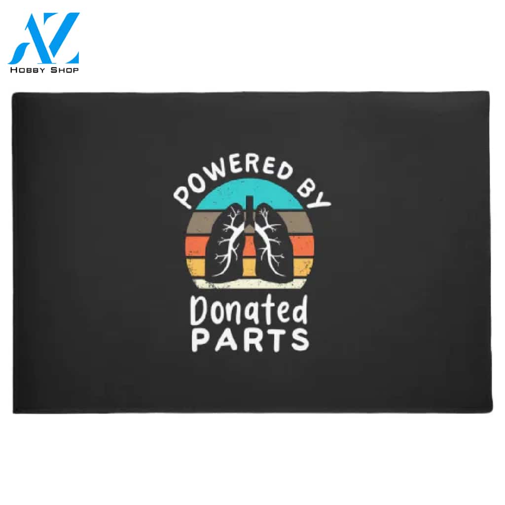 Doctor Powered By Donated Parts Doormat Welcome Mat House Warming Gift Home Decor Funny Doormat Gift Idea