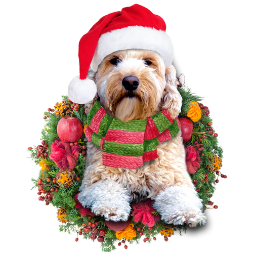 Godmerch- Ornament- Doodle Christmas Ornament, Happy Christmas Ornament, Car Ornament