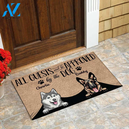 Dog - All Guest Must Be Approved By The Dog - Funny Personalized Dog Doormat | Welcome Mat | House Warming Gift